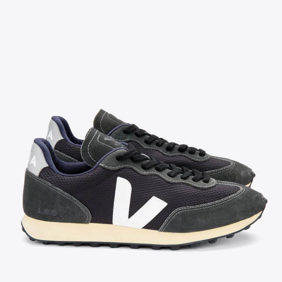 Veja Women's Rio Branco Mesh Running Style Trainers - Black/White/Oxford Grey 2 Veja Women's Rio Branco Mesh Running Style Trainers - Black/White/Oxford Grey - Image 2