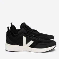 Veja Men's Impala Mesh Vegan Running Style Trainers - Black/Cream -Vans Shoes Shop 13452002 5324951091577066