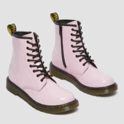 Dr. Martens Youth 1460 Patent Lamper Boots - Pale Pink -Vans Shoes Shop 13454443 6464940425885572