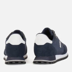 BOSS Men's Parkour Runn Trainers - Dark Blue -Vans Shoes Shop 13470590 8815053240518114