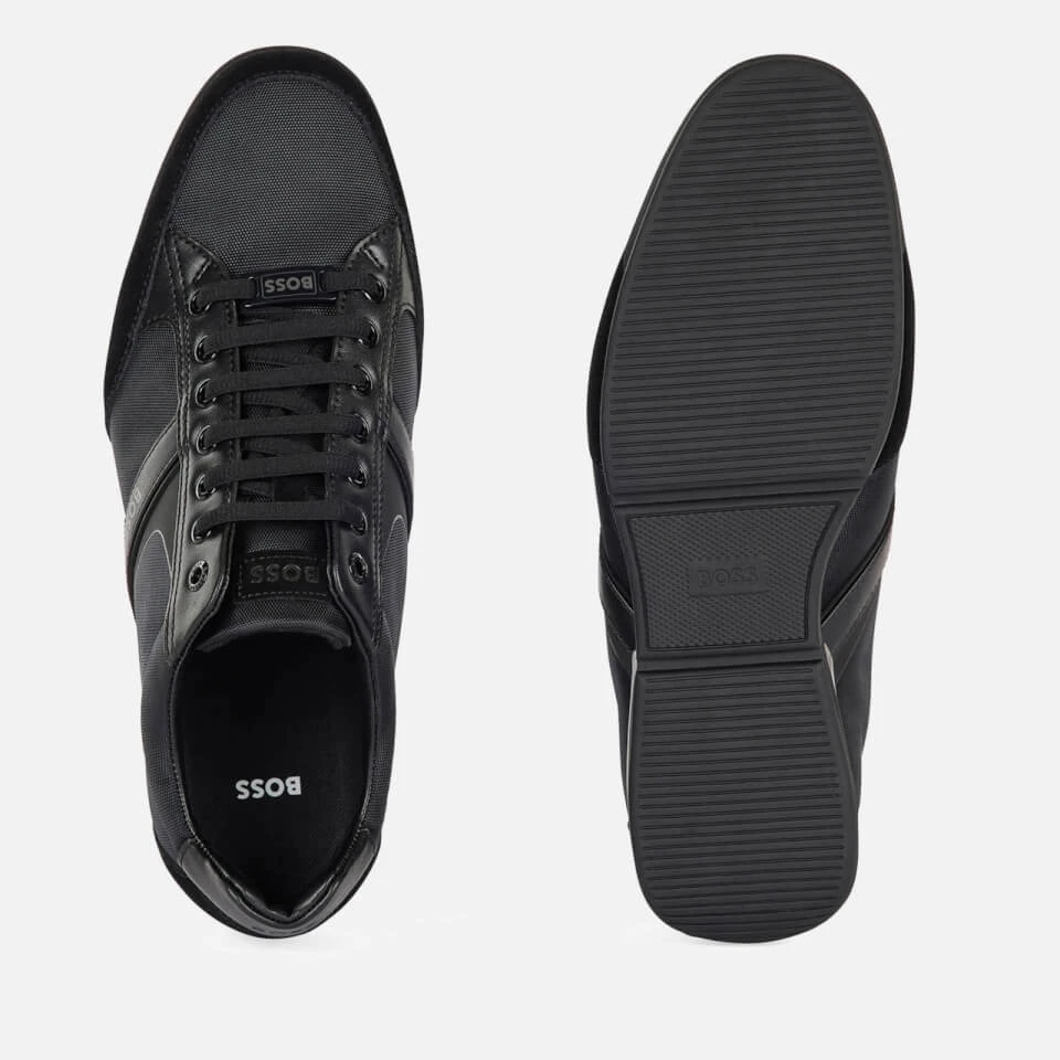 BOSS Men's Saturn Low Profile Trainers - Black 4 BOSS Men's Saturn Low Profile Trainers - Black - Image 4