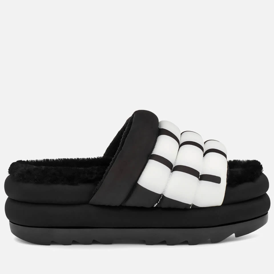 UGG Women's Puft Logo Slide Sandals - Black 1 UGG Women's Puft Logo Slide Sandals - Black