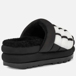 UGG Women's Puft Logo Slide Sandals - Black 7 UGG Women's Puft Logo Slide Sandals - Black -Vans Shoes Shop 13491267 1504936302271035