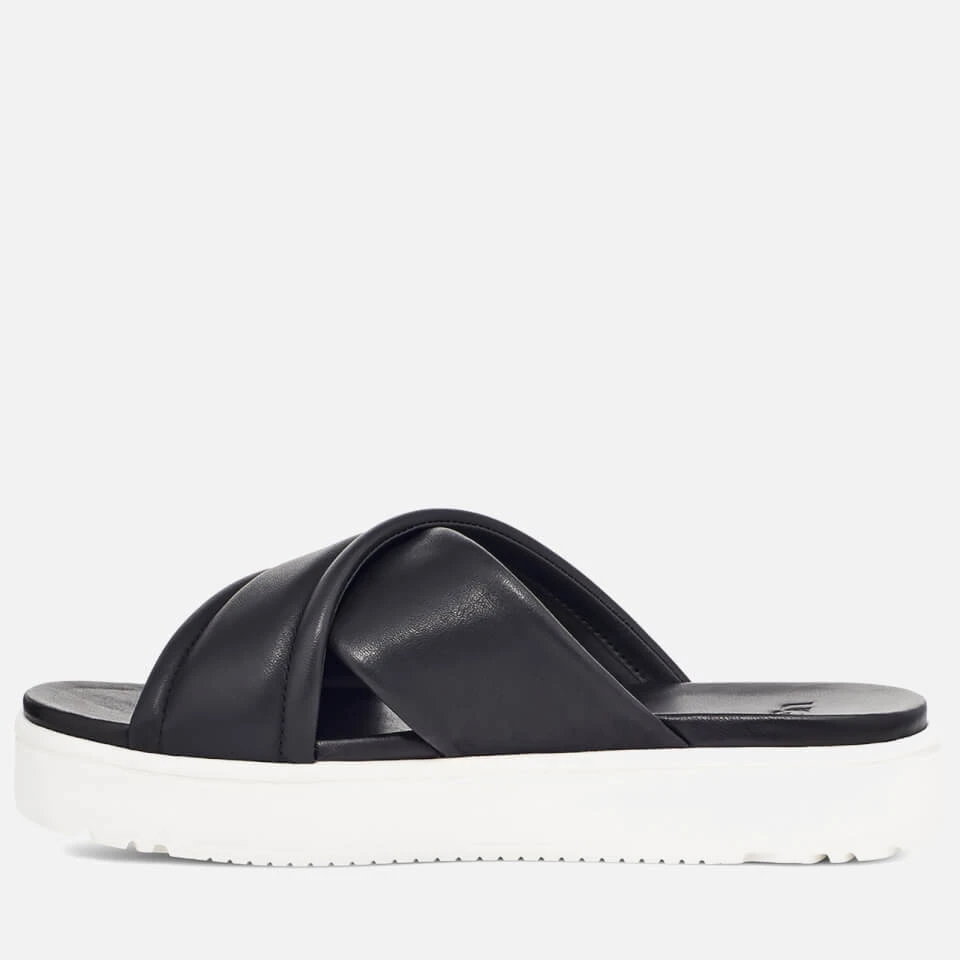 UGG Women's Zayne Crossband Leather Flatform Sandals - Black 3 UGG Women's Zayne Crossband Leather Flatform Sandals - Black - Image 3