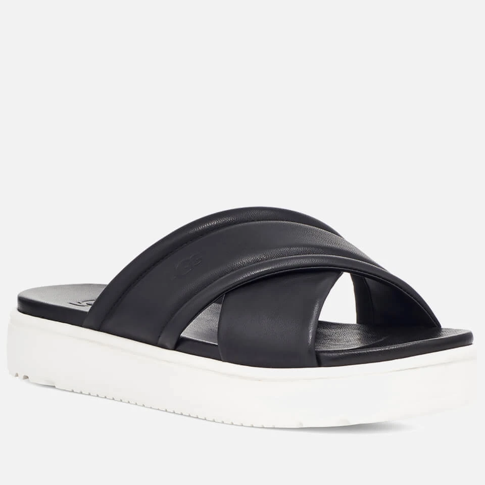 UGG Women's Zayne Crossband Leather Flatform Sandals - Black 2 UGG Women's Zayne Crossband Leather Flatform Sandals - Black - Image 2