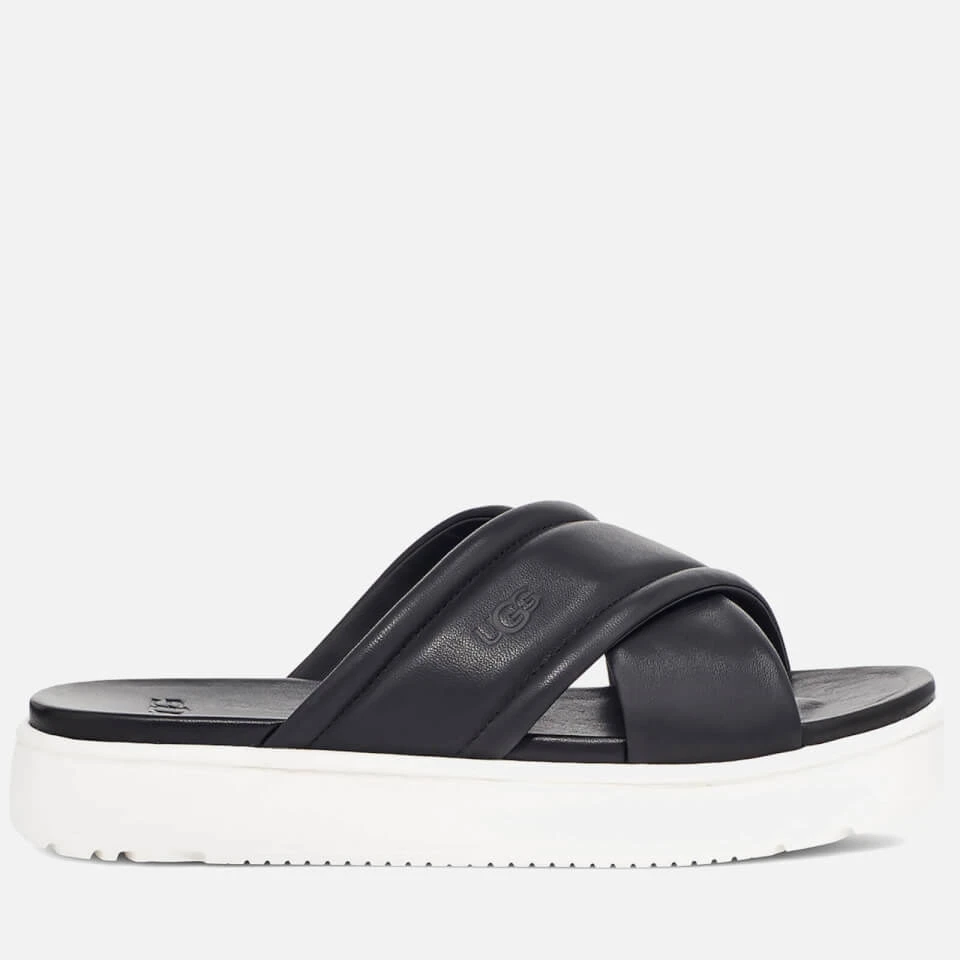 UGG Women's Zayne Crossband Leather Flatform Sandals - Black 1 UGG Women's Zayne Crossband Leather Flatform Sandals - Black