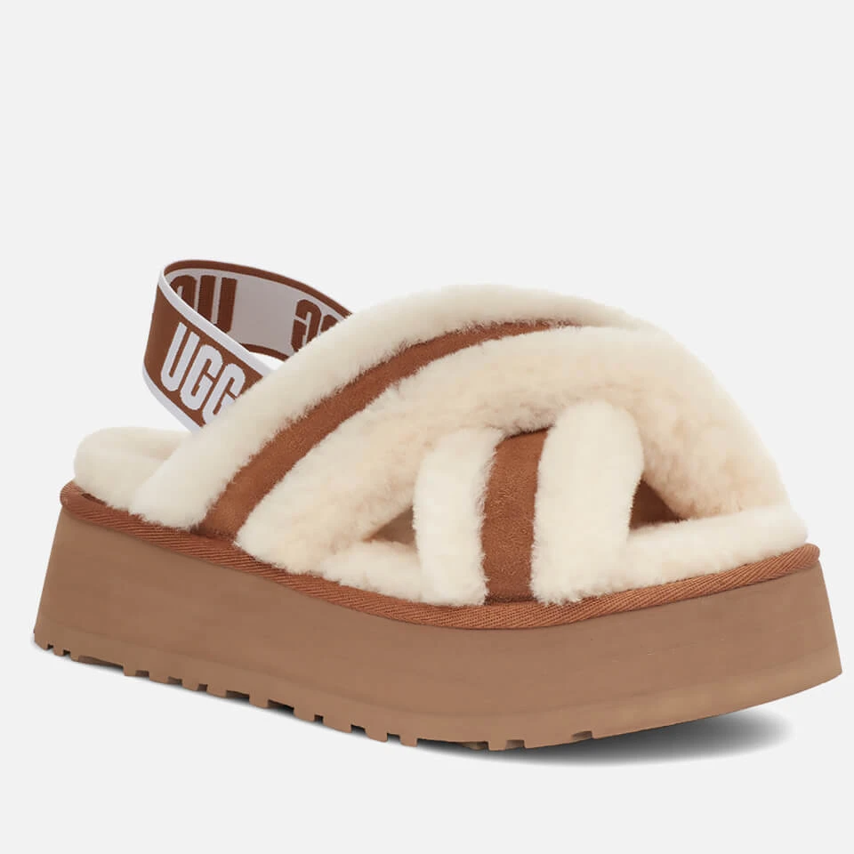 UGG Women's Disco Cross Sheepskin Slippers - Chestnut 2 UGG Women's Disco Cross Sheepskin Slippers - Chestnut - Image 2