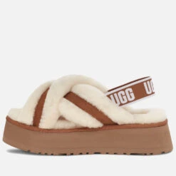 UGG Women's Disco Cross Sheepskin Slippers - Chestnut 7 UGG Women's Disco Cross Sheepskin Slippers - Chestnut -Vans Shoes Shop 13491428 6434978541498169