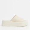 Vagabond Women's Courtney Leather Flatform Mules - Off White
