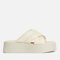 Vagabond Women's Courtney Leather Flatform Sandals - Off White
