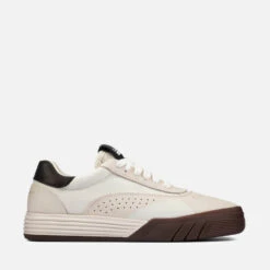 New Arrival 11 Clarks Youth Cica Trainers - Off White Suede