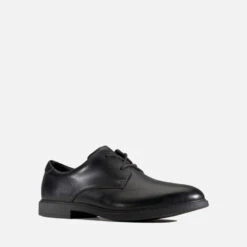 Clarks Youth Scala Loop School Shoes - Black Leather -Vans Shoes Shop 13523438 1734940440596876