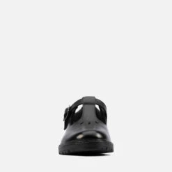 Clarks Youth Dempster Bar School Shoes - Black Leather -Vans Shoes Shop 13523517 1194940443381242