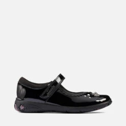 Clarks Kids' Sea Shimmer School Shoes - Black Patent
