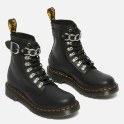 Dr. Martens Women's 1460 Pascal Chain Leather 8-Eye Boots - Black -Vans Shoes Shop 13527915 1734959177170988