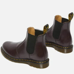 Dr. Martens Men's 2976 Smooth Leather Chelsea Boots - Burgundy -Vans Shoes Shop 13528012 7604959178346652