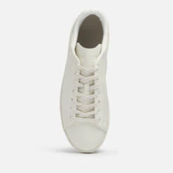Lacoste Men's Court Zero 0722 1 Leather Court Cupsole Trainers - Off White/Off White -Vans Shoes Shop 13528541 2074957289587368