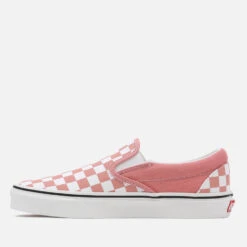 Vans Women's Checkerboard Classic Slip-On Trainers - Rosette/True White -Vans Shoes Shop 13531297 5034947742350975