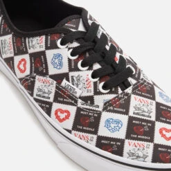 Vans Men's Love Letters Authentic Trainers - Black/True White -Vans Shoes Shop 13531505 1294938941102676