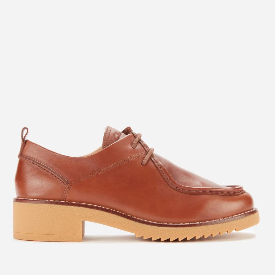 Clarks Eden Mid Lace Brogues - Dark Tan Leather 1 Clarks Eden Mid Lace Brogues - Dark Tan Leather