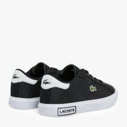 Lacoste Infant Powercourt Trainers - Black -Vans Shoes Shop 13559400 1734935521644056