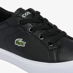 Lacoste Infant Powercourt Trainers - Black -Vans Shoes Shop 13559400 3804935521816196