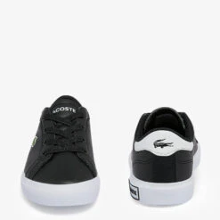 Lacoste Infant Powercourt Trainers - Black -Vans Shoes Shop 13559400 4594935521759628