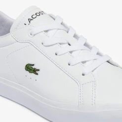 Lacoste Kids' Powercourt Trainers - White -Vans Shoes Shop 13559455 4414935523160727