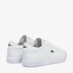 Lacoste Kids' Powercourt Trainers - White -Vans Shoes Shop 13559455 9854935523032438