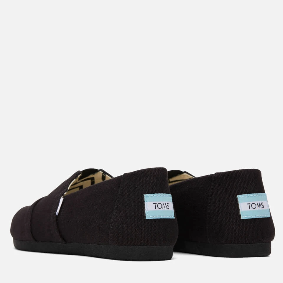 TOMS Women's Alpargata Vegan Canvas Pumps - Black/Black 3 TOMS Women's Alpargata Vegan Canvas Pumps - Black/Black - Image 3
