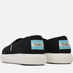 TOMS Women's Alpargata Mallow Vegan Pumps - Black Matte Woven -Vans Shoes Shop 13624821 1754961760130176