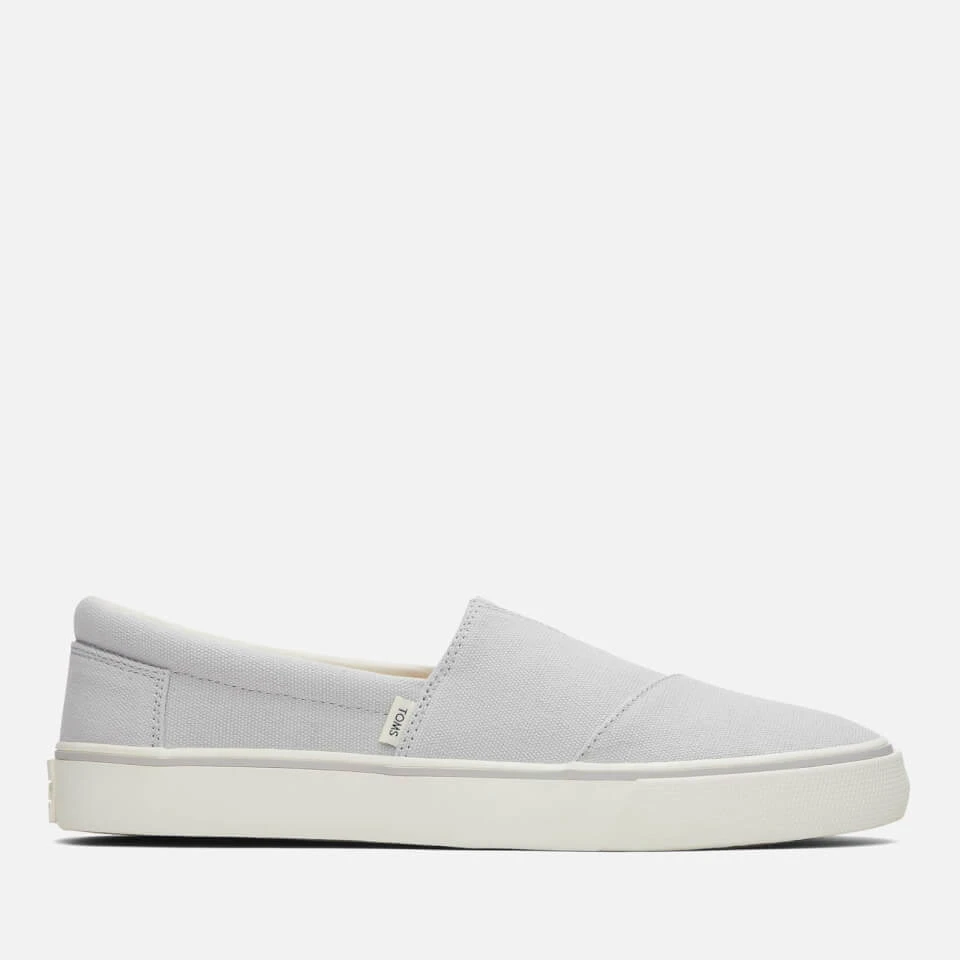 TOMS Men's Alpargata Fenix Vegan Canvas Slip-On Trainers - Lunar Grey Washed 1 TOMS Men's Alpargata Fenix Vegan Canvas Slip-On Trainers - Lunar Grey Washed
