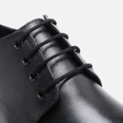 Walk London Men's Brooklyn Leather Derby Shoes - Black -Vans Shoes Shop 13629844 8354952710802793