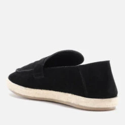 Walk London Men's Cannes Suede Saddle Espadrilles - Black -Vans Shoes Shop 13629886 3624952712409656