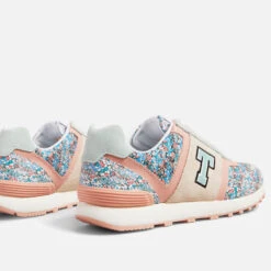Ted Baker Tynnah Running Style Floral Leather Trainers -Vans Shoes Shop 13636696 1964974937541877