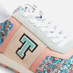 Ted Baker Tynnah Running Style Floral Leather Trainers -Vans Shoes Shop 13636696 8424974937483746