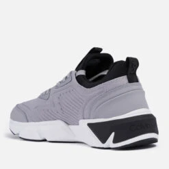 Calvin Klein Men's Knitted Running Style Trainers - Grey Fog -Vans Shoes Shop 13638520 1204956332239503