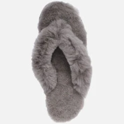 EMU Australia Women's Pitta Sheepskin Slippers - Charcoal -Vans Shoes Shop 13642054 1984958873609343