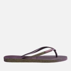 Havaianas Women's Slim Sparkle Ii Flip Flops - Aubergine -Vans Shoes Shop 13664852 1165047543360614