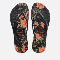Havaianas Women's Slim Organic Flip Flops - Black/Dark Grey/Dark Grey
