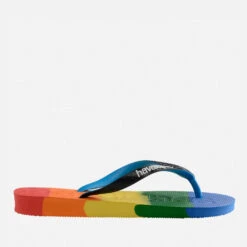 Havaianas Men's Top Logomania Multicolour Flip Flops - Gradient Rainbow -Vans Shoes Shop 13664955 3735047556452146