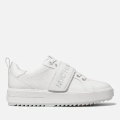 New Arrival 19 MICHAEL Michael Kors Women's Emmett Strap Leather Trainers - Optic White