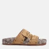 Coach Women's Ally Suede Double Strap Sandals - Peanut/Oak