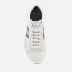 Paul Smith Lapin Grosgrain-Trimmed Leather Trainers -Vans Shoes Shop 13740590 2064983781371990