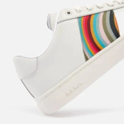 Paul Smith Lapin Grosgrain-Trimmed Leather Trainers -Vans Shoes Shop 13740590 6454983781415820