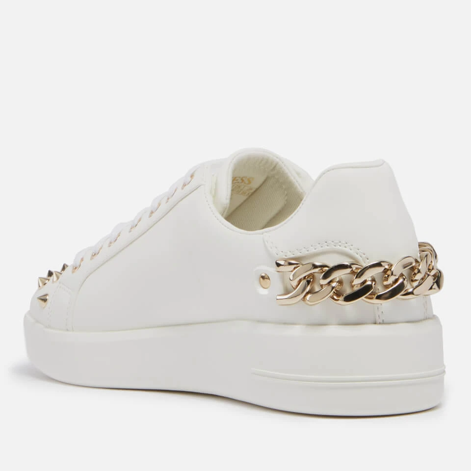 Guess Women's Renatta Faux Leather Low Top Trainers - Milk 2 Guess Women's Renatta Faux Leather Low Top Trainers - Milk - Image 2