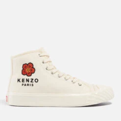 KENZO School Logo-Embroidered High-Top Trainers