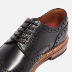 Grenson Men's Archie Leather Brogues - Black 6 Grenson Men's Archie Leather Brogues - Black -Vans Shoes Shop 13794723 1885022193820667