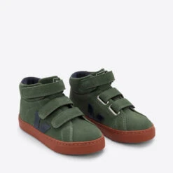 VEJA Kids' Esplar Velcro Suede And Leather-Blend Trainers -Vans Shoes Shop 13798883 6934985570196933