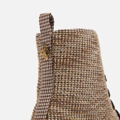 Kurt Geiger London Kids’ Mini Burlington Houndstooth Canvas Boots -Vans Shoes Shop 13807679 1215001656811027